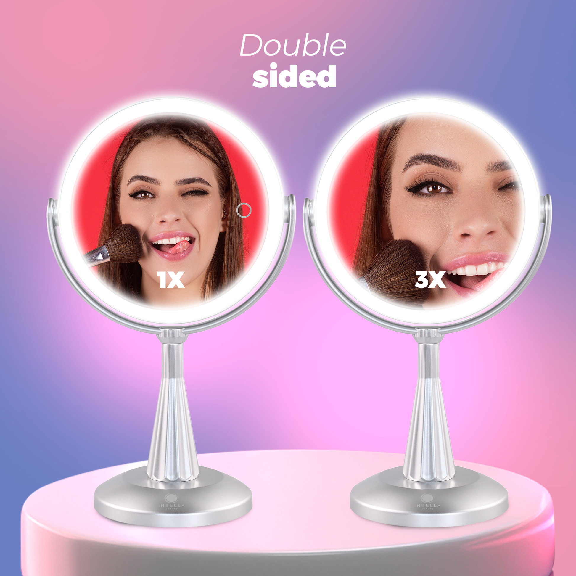 Desktop Mirror Rechargeable with LED Inbella Beauty