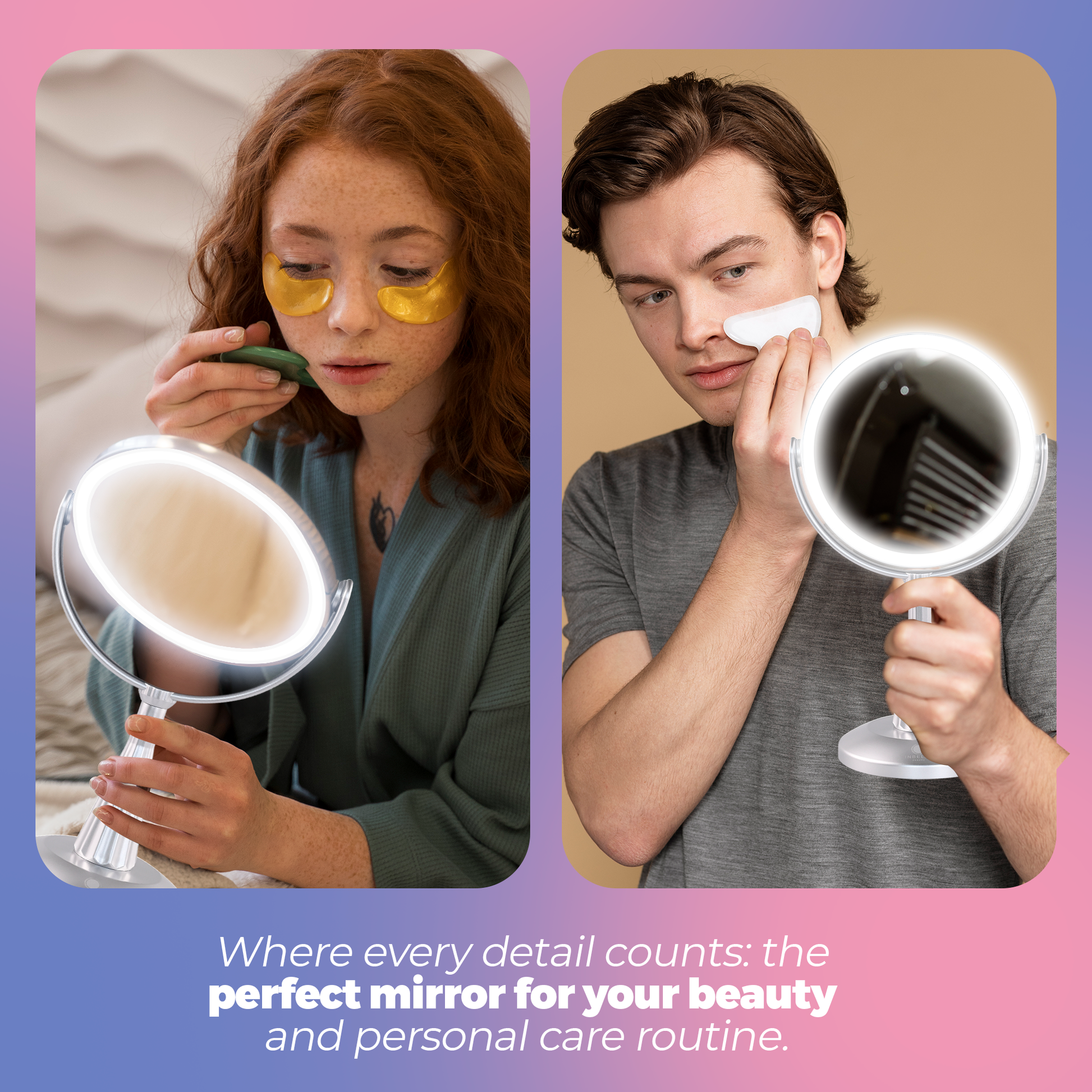 Desktop Mirror Rechargeable with LED Inbella Beauty