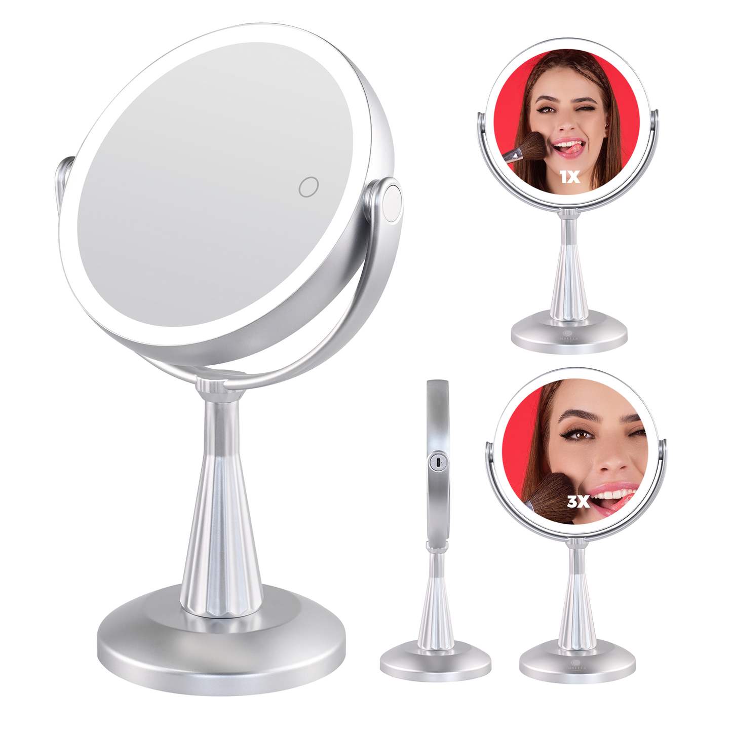 Desktop Mirror Rechargeable with LED Inbella Beauty